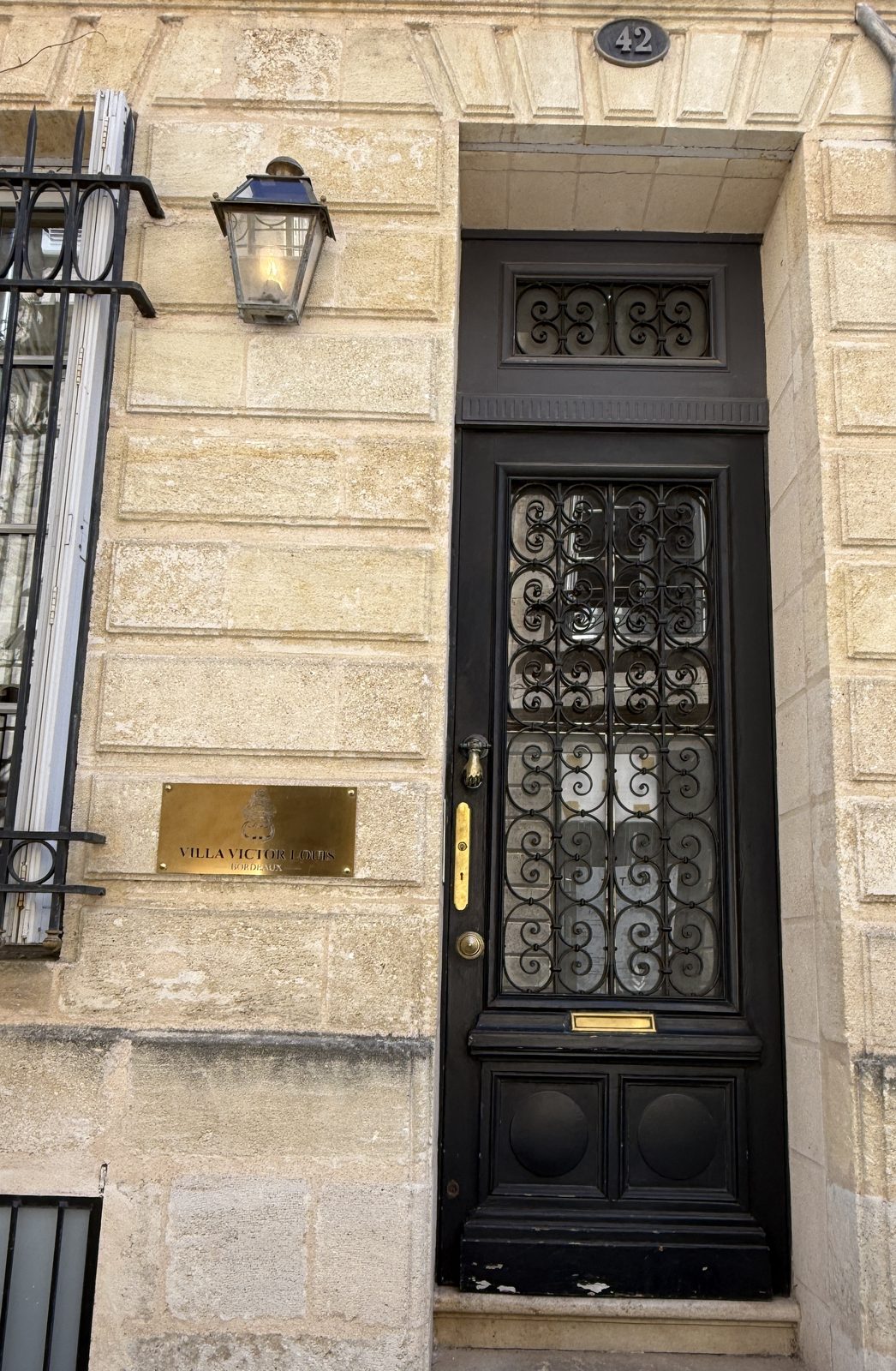 The front door of Villa Victor Louis, our home base in Bordeaux.